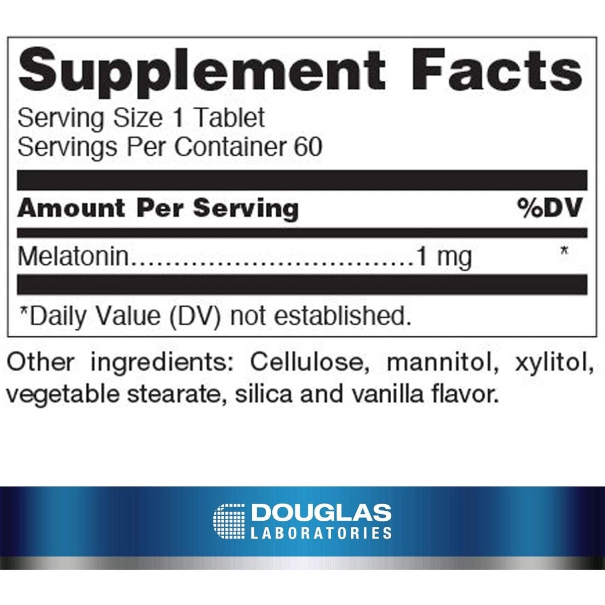Douglas Laboratories Melatonin1 Mg - Supports Sleep/Wake Cycles | 60 Tablets - Suppviv