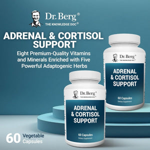 Dr. Berg Adrenal & Cortisol Capsules - Adrenal Supplement & Cortisol Manager - 60 Capsules - Suppviv