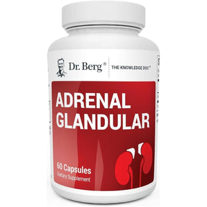 Dr. Berg Adrenal Glandular - Hormone Balance Formula | Adrenal Support Supplement - 60 Capsules - Suppviv