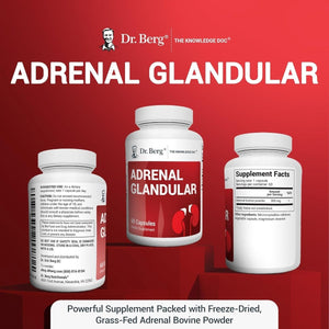 Dr. Berg Adrenal Glandular - Hormone Balance Formula | Adrenal Support Supplement - 60 Capsules - Suppviv