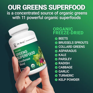 Dr. Berg'S Greens Superfood Cruciferous Vegetable Tablets (90 Tablets) - Suppviv