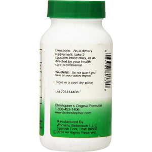 Dr Christopher'S Formula Herbal Thyroid, 100 Count - Suppviv