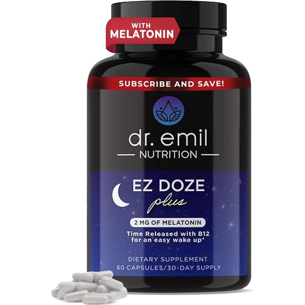 DR. EMIL NUTRITION EZ Doze plus Natural Sleep Aid with Melatonin (60 Capsules) - Suppviv