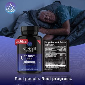 DR. EMIL NUTRITION EZ Doze plus Natural Sleep Aid with Melatonin (60 Capsules) - Suppviv