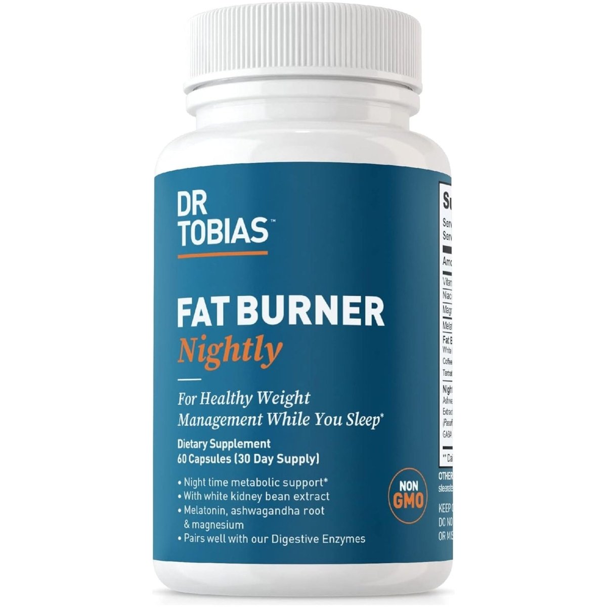 Dr. Tobias Fat Burner Nightly, Night Time Metabolic Support , 60 Capsules - Suppviv