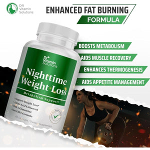 Dr Vitamin Nighttime Fat Burner Supplements - Appetite Suppressants for Weight Loss - 60 Capsules - Suppviv