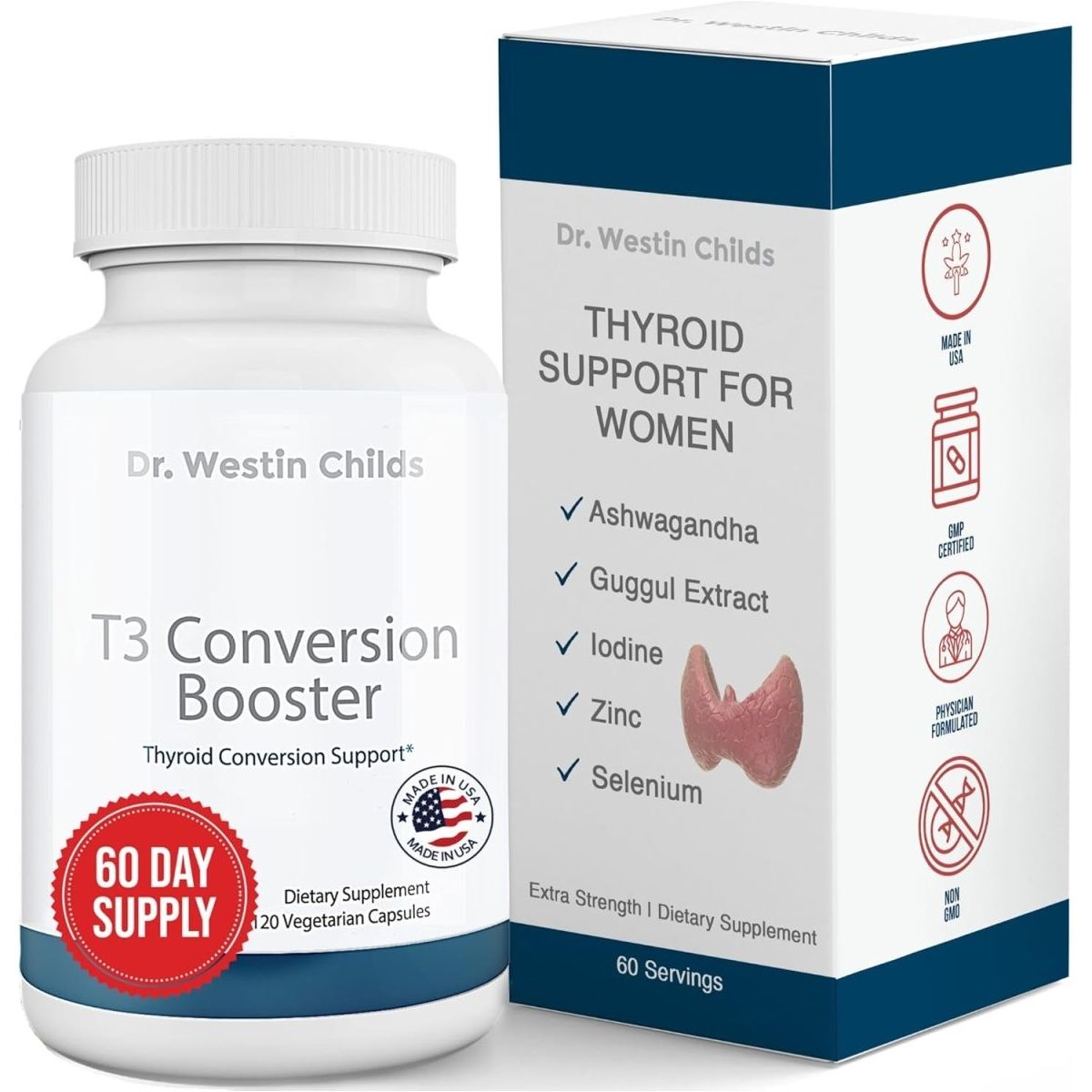 Dr. Westin Childs - T3 Conversion Booster - Thyroid Support for Women 60 Servings - Suppviv