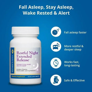 Dr. Whitaker Restful Night Extended Release - Sleep Aid 30 Tablets - Suppviv