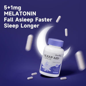 Dual - Action Sleep Aid - 6Mg Melatonin and Elderberry Complex, Magnesium Citrate 120 Capsules - Suppviv