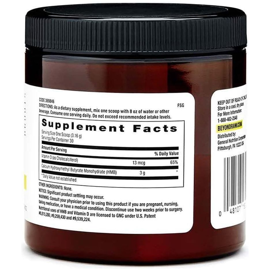 BEYOND RAW Chemistry Labs HMB Powder | Increase Performance | 30 Servings