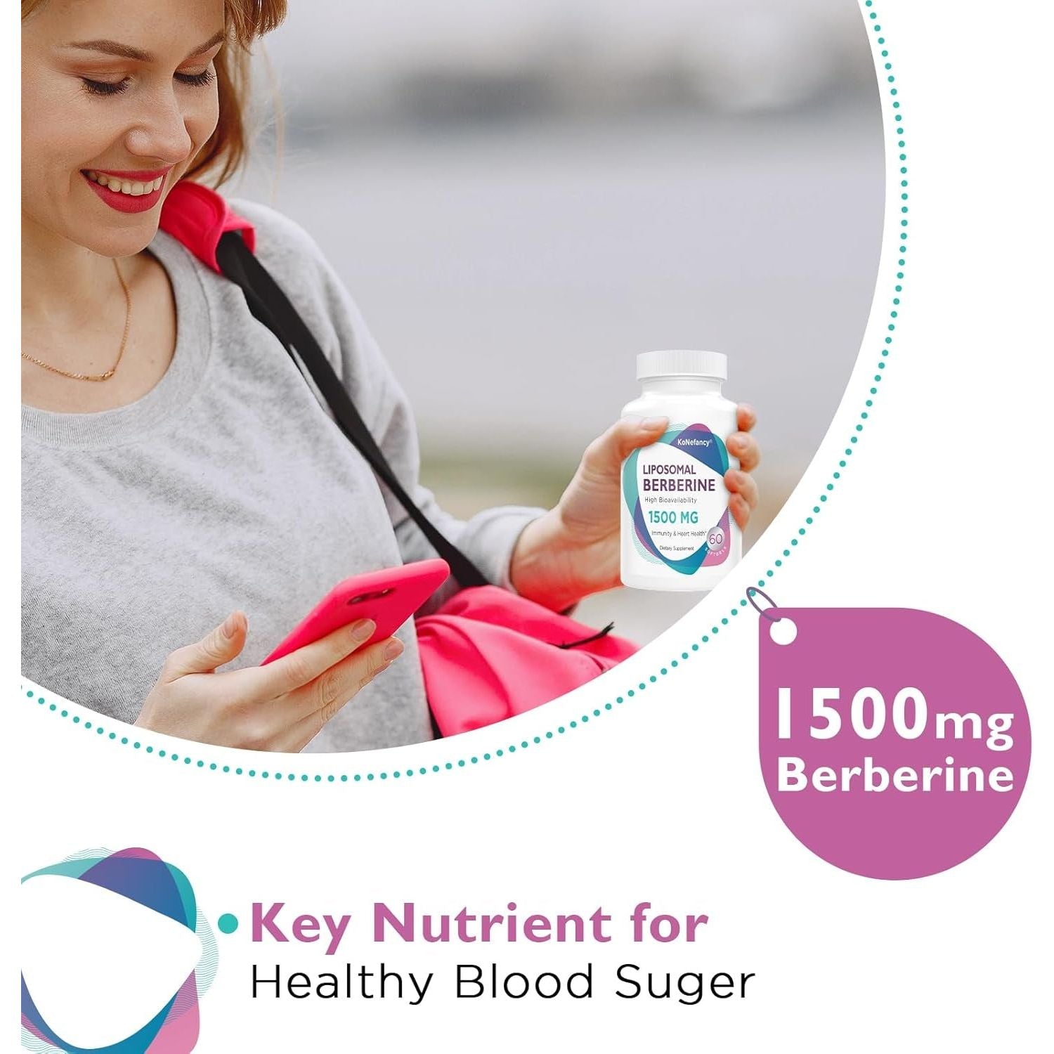 Berberine HCL Supplement 1500Mg - High Bioavailability Liposomal Berberine Capsules