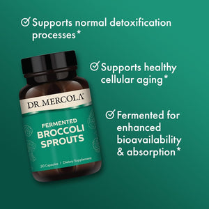 Dr. Mercola Fermented Broccoli Sprouts, Supports Detoxification Processes 30 Servings
