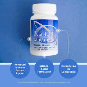 Immune Support Supplement with 500Mg of Highly Purified Beta Glucan per Capsule