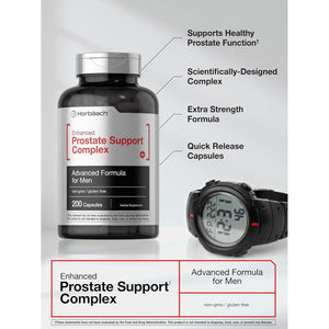 Horbaach Prostate Supplement for Men | 200 Capsules | Enhanced Complex with Saw Palmetto, Pygeum, Stinging Nettle