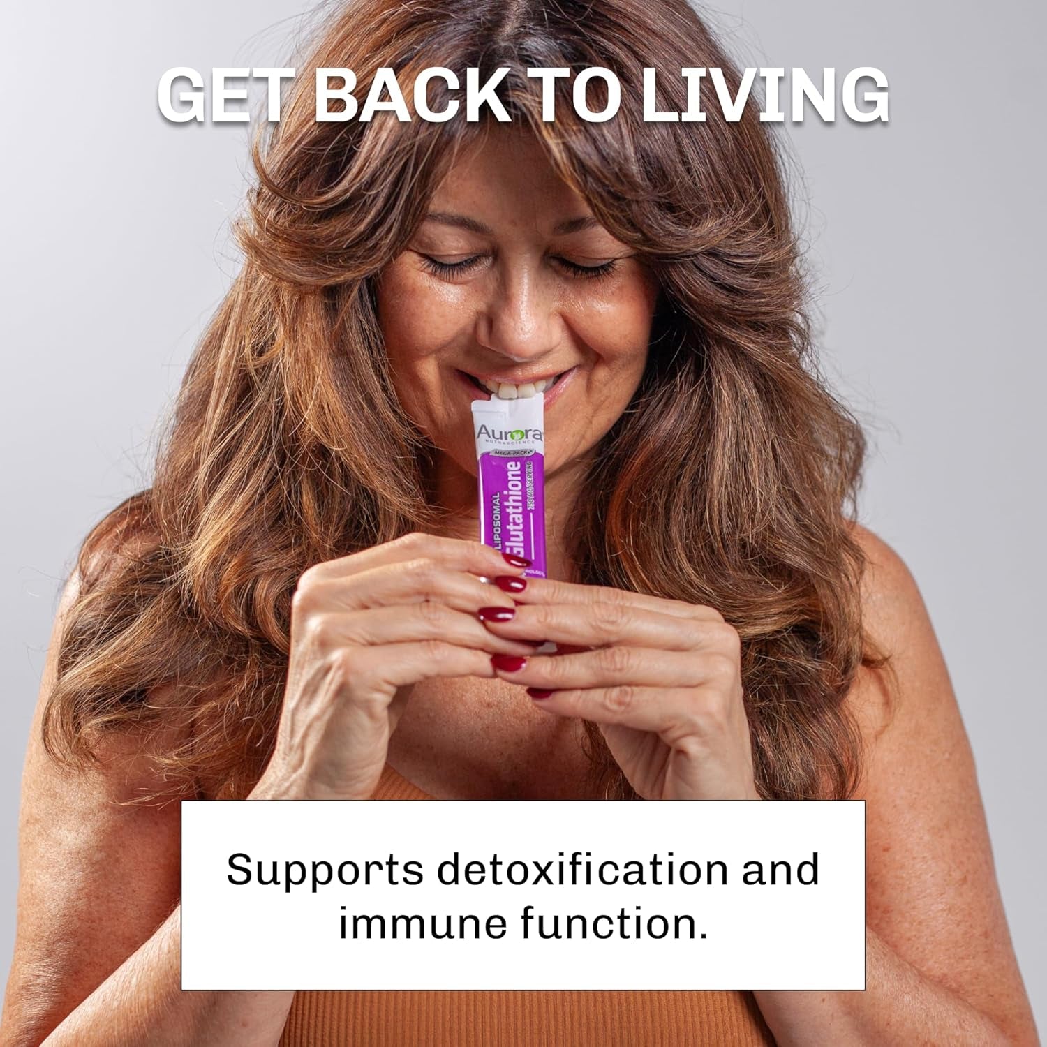 Aurora Nutrascience Mega-Liposomal Liquid Glutathione, Immune System Support, Antioxidant, 750 Mg, 32 Packets