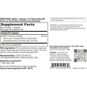 Klaire Labs Biodim - 150Mg Diindolylmethane - Promotes Healthy Estrogen Metabolism in Men & Women (60 Capsules).