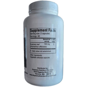 Supreme Nutrition Rosemary Supreme, 120 Pure Rosemary Vegetarian Capsules