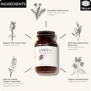 Blisque – Liver Complex Supplement to Detox, Cleanse, and Repair the Liver 90 Capsule Pills.