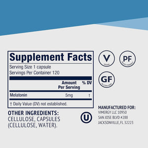 Vimergy Melatonin – Natural Sleep Aid (120 Counts)