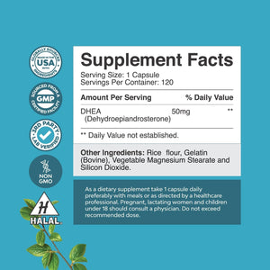 DHEA 50Mg for Enhanced Energy and Hormone Balance (4 Month Supply)