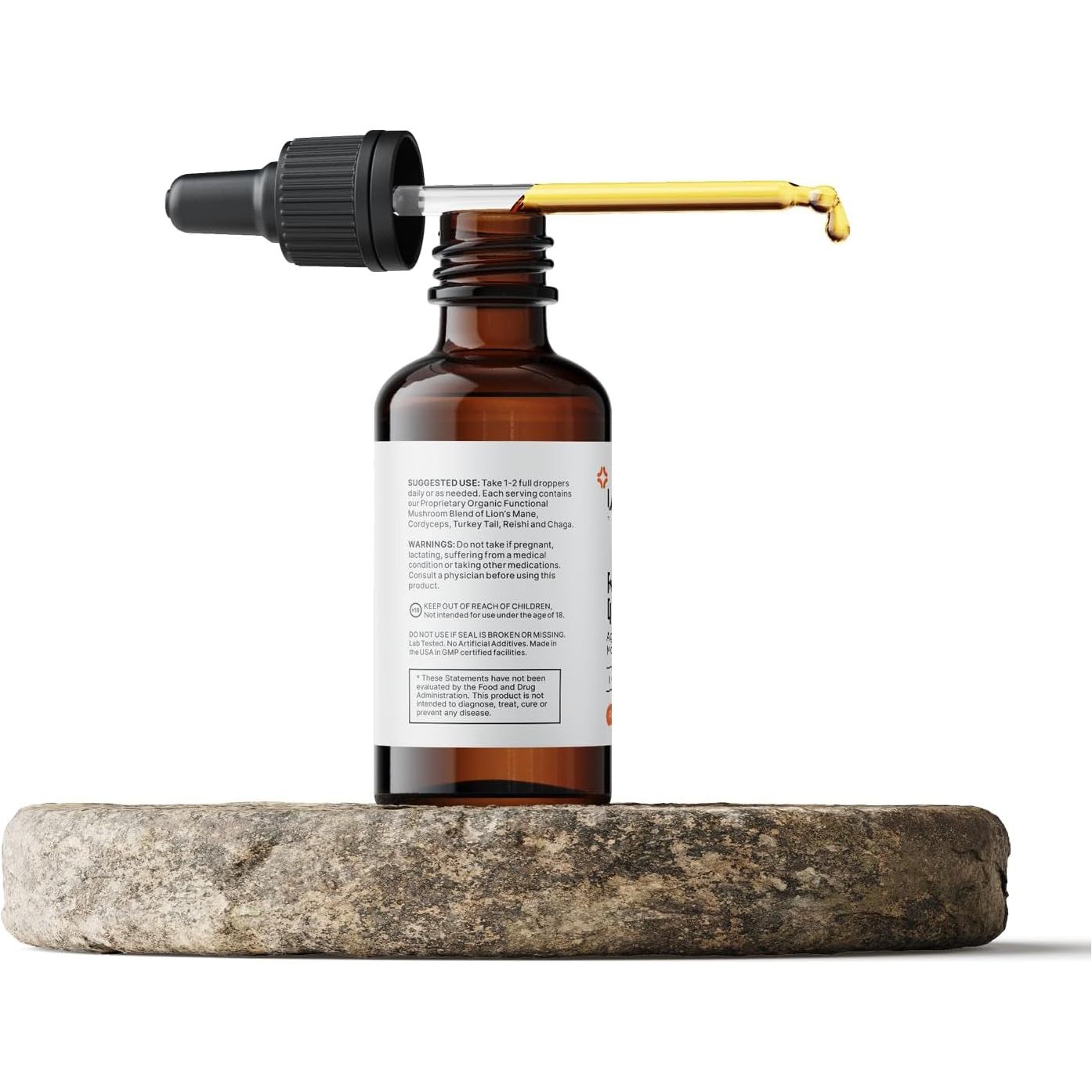 LUV Flow Drops®: Adaptogen Mushroom Blend for Mental Clarity & Energy, Focus & Immunity Support 30 Servings