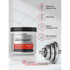 Horbäach Ultimate Joint Support Powder 1 Lb | Glucosamine, Chondroitin, MSM & Turmeric