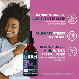 E2H Natural Sleep Support - Liquid Melatonin 2 Fl Oz - Suppviv