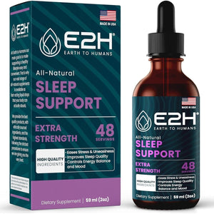 E2H Natural Sleep Support - Liquid Melatonin 2 Fl Oz - Suppviv