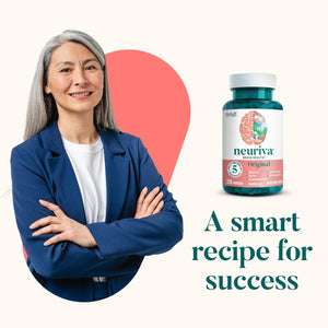 NEURIVA Original Decaffeinated Clinically Tested Nootropic Brain Supplement for Memory, Focus & Concentration 28Ct Capsules
