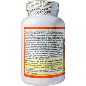 Super Curcumin C3 1000 with Bioperine 1000 Mg - Supports Inflammation Immune and Joint Health