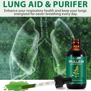Mullein Leaf Extract Mullein Leaf Extract for Lungs Mullein Drops Mullein Leaf Lung Cleanse Supplement 2.02 Fl.Oz