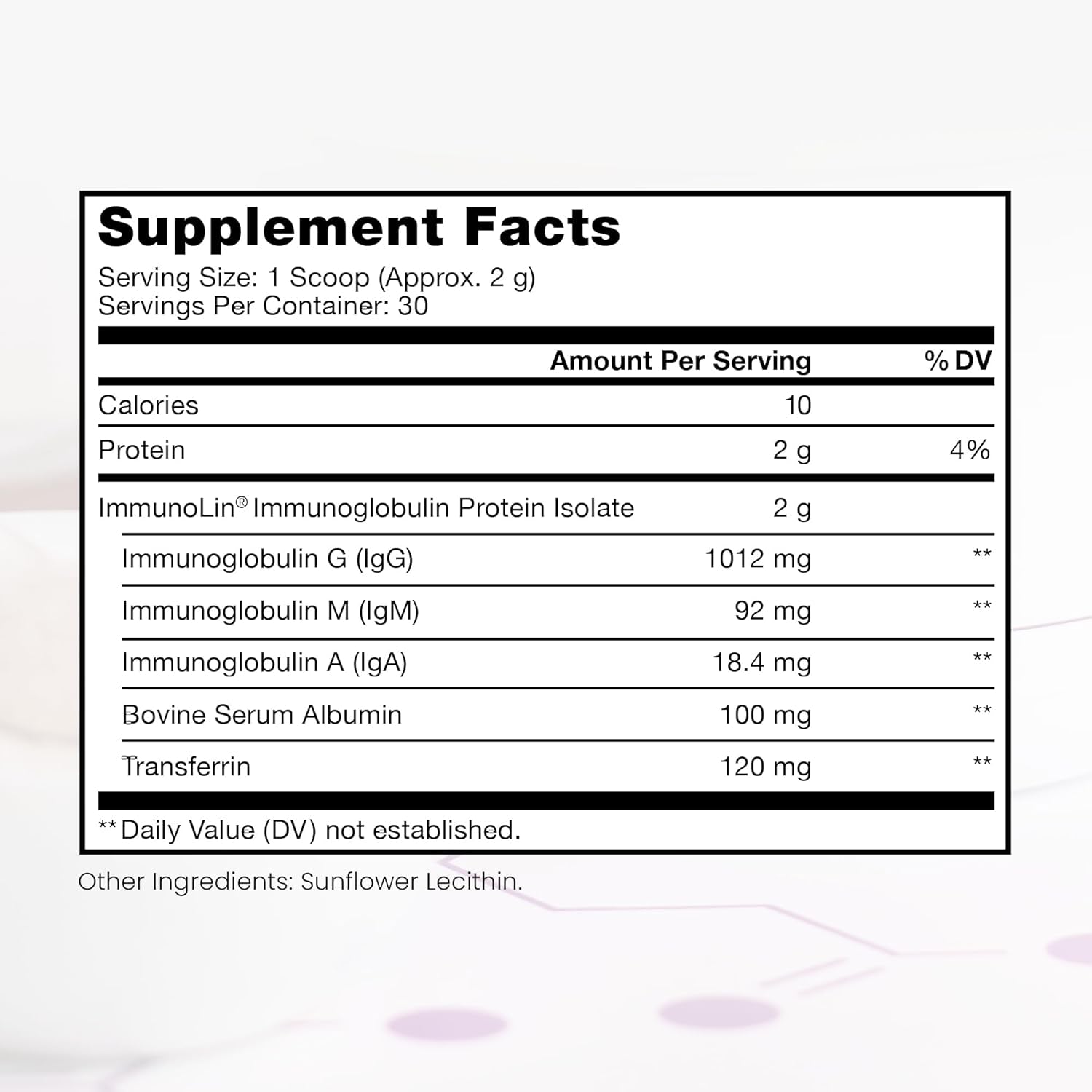 Pure Therapro Rx Elite Igg Immunoglobulin Supplement (30 Servings - Powder)