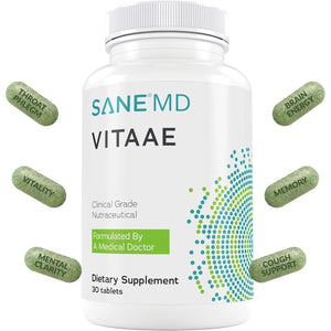 SANE MD Vitaae - Throat Phlegm, Coughing, and Brain Support - Citicoline Supplements for Respiratory, Throat, and Brain Health