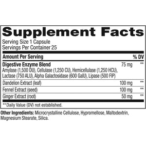 OLLY Beat the Bloat Capsules, Digestive Support Enzymes, Supplement for Women - 25 Count