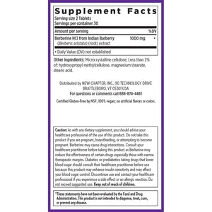 New Chapter Berberine Supplement 1000 Mg to Support Metabolic Health + Heart Health + Glucose Support, 60 Count