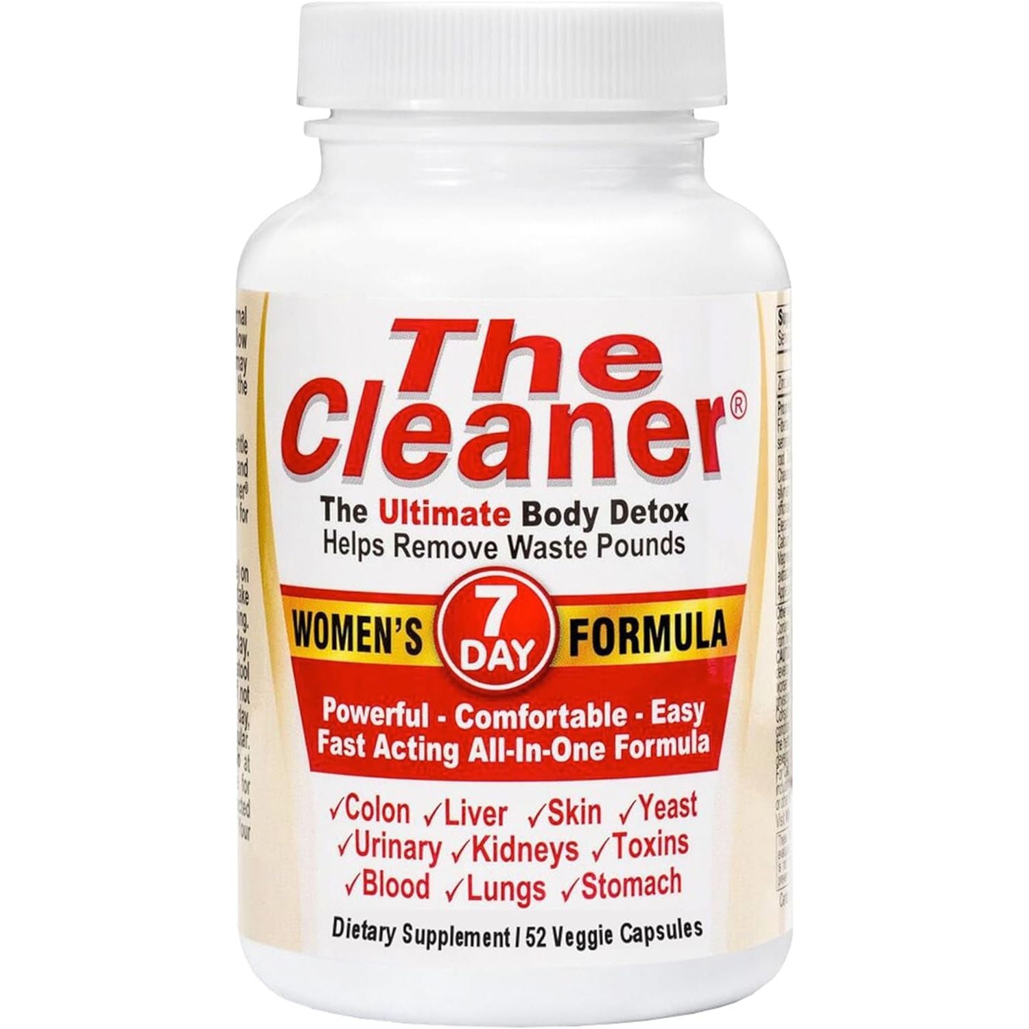 Century Systems the Cleaner Detox, Powerful 7-Day Complete Internal Cleansing Formula for Women, 52 Capsules