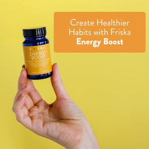 FRISKA Energy Boost Enzyme and Probiotics Supplement, Promotes Better Digestion and Energy 30 Capsules