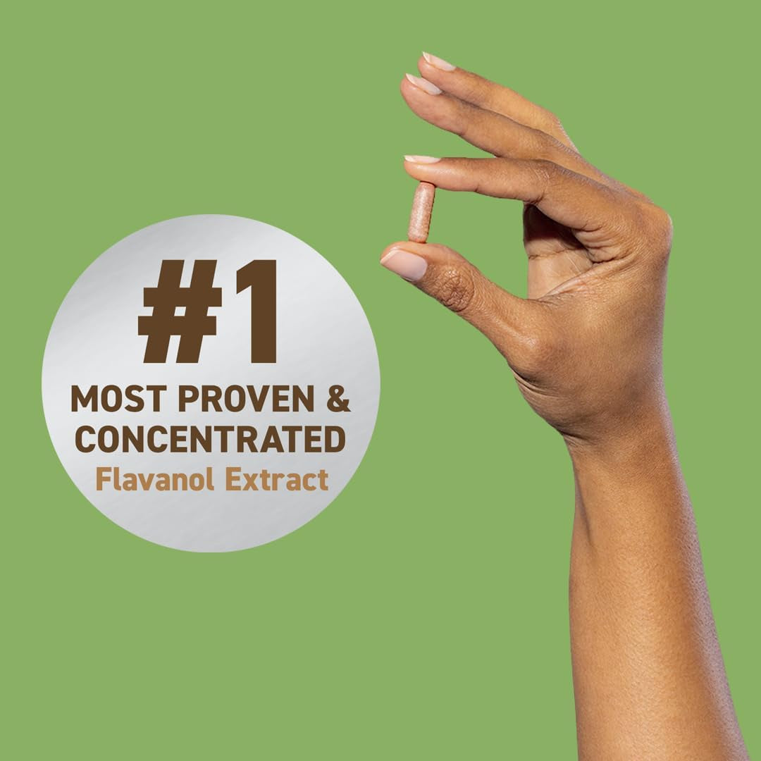 Cocoavia Memory+ Brain Supplement, Clinically Proven Memory and Brain Booster, 750 Mg Cocoa Flavanols Capsules, 30 Day Supply