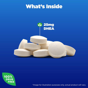 Natrol Mood & Stress DHEA 25Mg, Supplement for Balance of Hormone Level, 90 Tablets