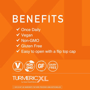 Turmericxl Natural Joint Support & Healthy Inflammatory Response Supplement 30 Veggie Capsules