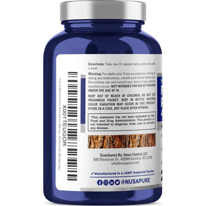 Nusapure French Maritime Pine Bark Extract 400Mg per Veggie Caps 200-Day Supply Bioperine Non-Gmo Vegan