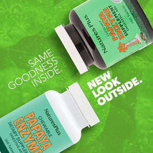 Natures plus Papaya Enzyme - 6 Mg Papain - All Natural Digestive Aid Supplement 360 Chewables.