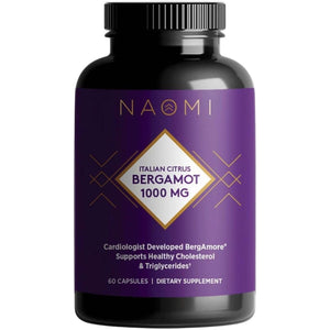 NAOMI Italian Citrus Bergamot 1000Mg, to Support Healthy Cholesterol, Triglycerides, & Heart Health 30-Day Supply