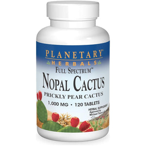 Planetary Herbals Full Spectrum Nopal Cactus, Prickly Pear Cactus, 1000 Mg, 120 Tablets