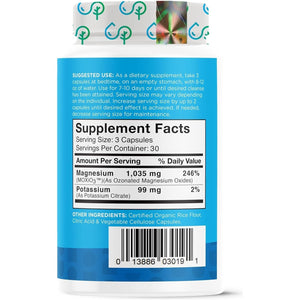 Nbpure Mago7 - Occasional Constipation Relief, Stool Softening, & Bloating Support - Ozonated Magnesium Oxide, 90 Capsules