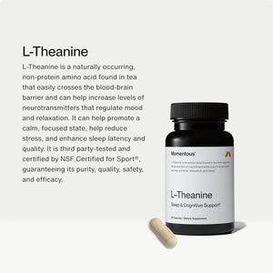 Momentous L-Theanine Supplement - 200Mg Capsules to Promote Relaxation and Focus - 60 Servings