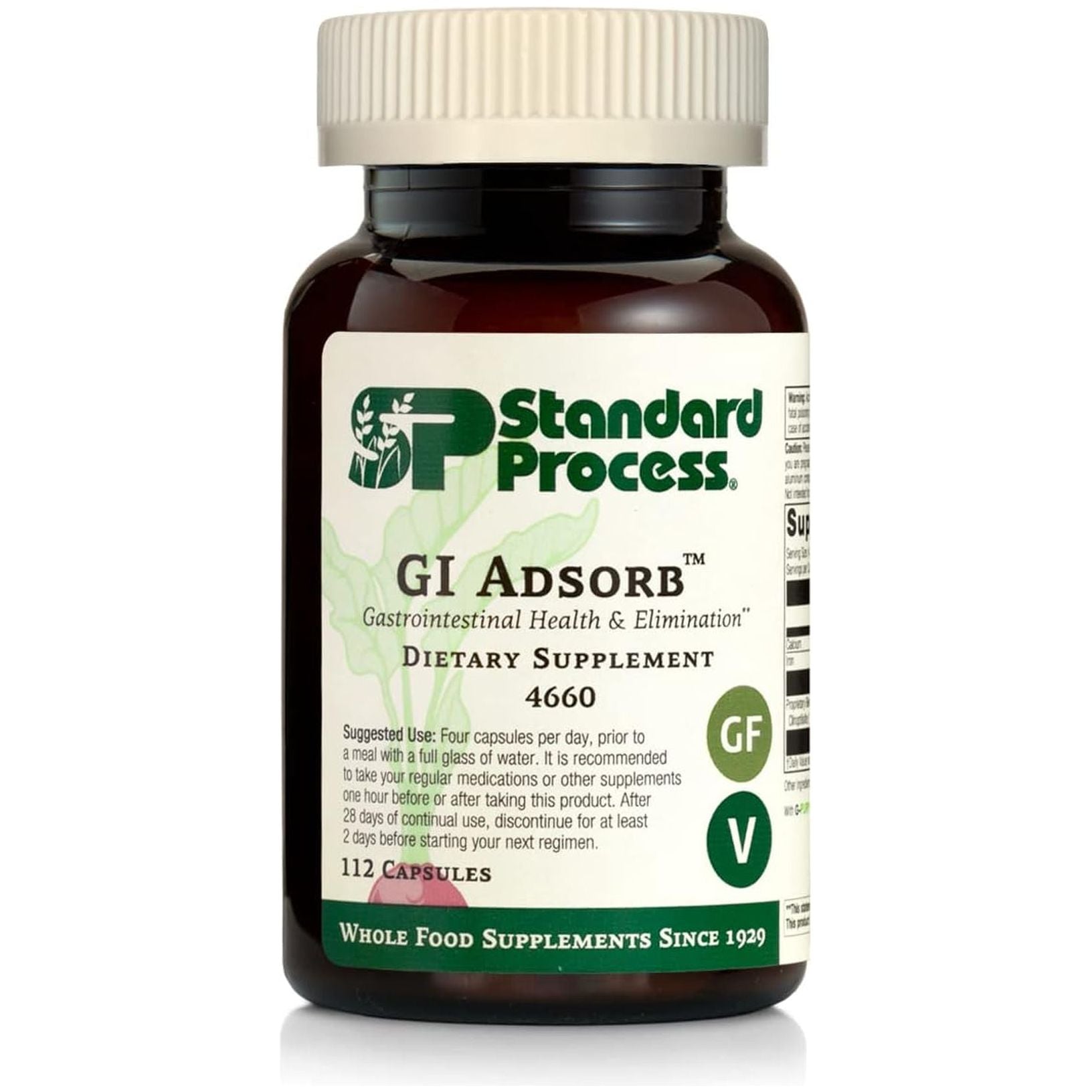 Standard Process Inc. GI Adsorb for Gastrointestinal Health and Elimination 112 Capsules