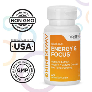 Awakening Natural Energy & Focus Nootropic Supplement for Focus, Energy, Mood & Clarity 60 Caps