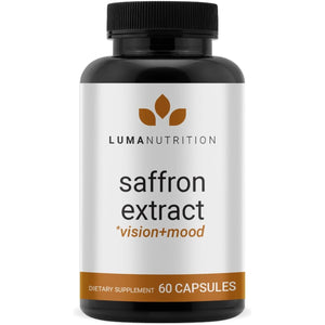 Luma Nutrition Saffron Extract Capsules 88.50 Mg - Mood Support - Eye Support - Made in the USA - 60 Capsules