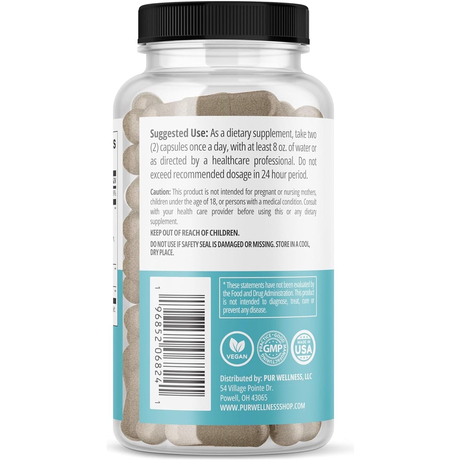 PUR Wellness Elevate Nootropic Brain Supplement for Focus, Clarity, Memory and Mood